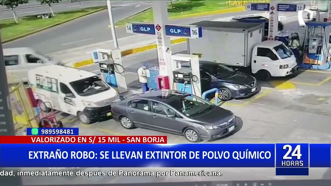 Fingen ser operarios y roban extintor de grifo en San Borja