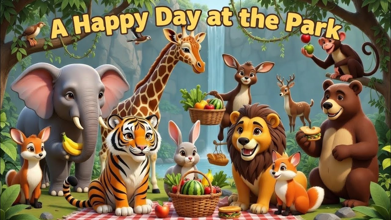 A Happy Day at the Park 🐯🐒🐇🐘🦒🕊️