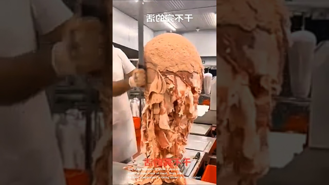 Process of large mass of meat used for food preparation