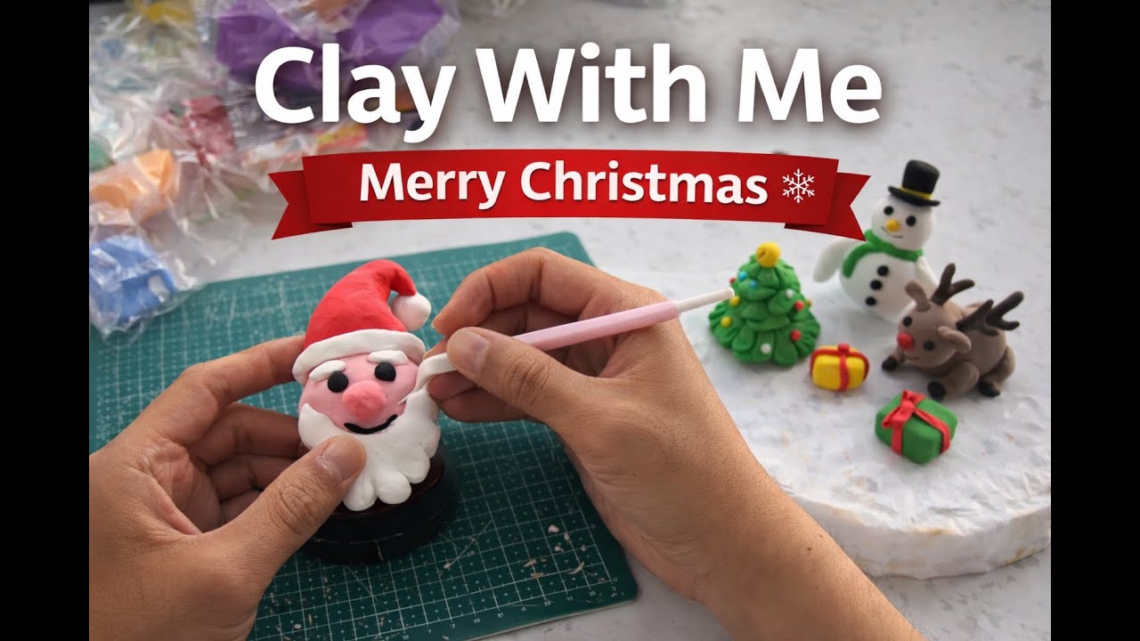 Clay With Me | Merry Christmas 🎄 | Snowman, Santa, Gift Box, Tree, Rudolph