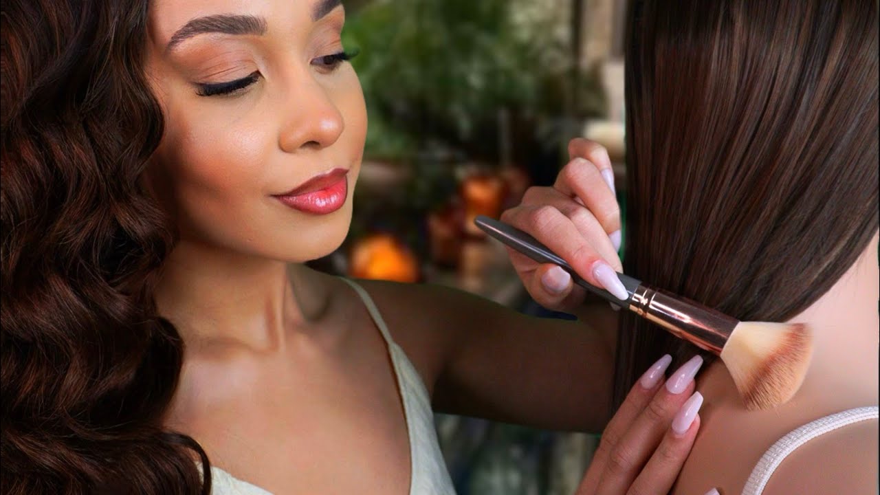 ASMR Pampering You for Stress Relief 🌿 Back Scratching, Back Massage, Skincare & Hair Brushing