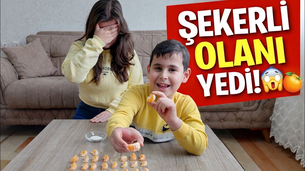 Şekerli Mandalinayı Yiyen Kaybeder! 😱🍊 | Çok Eğlenceli Oyun