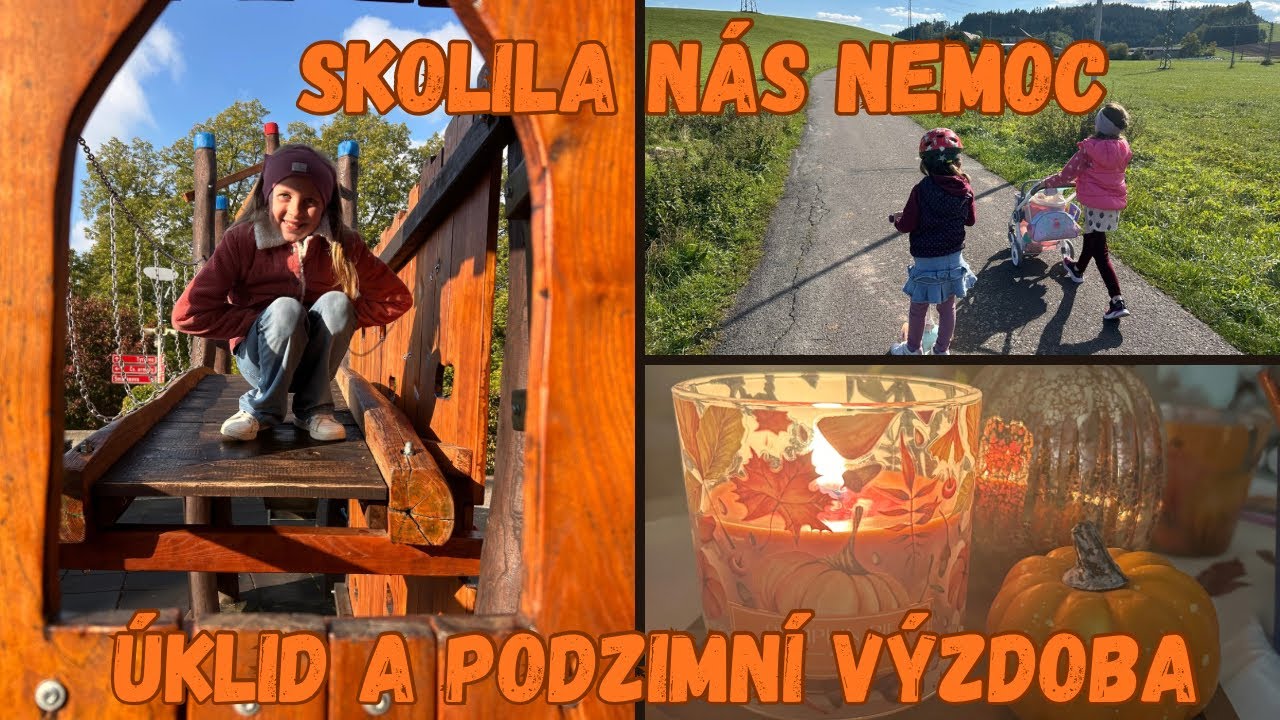 Týdenní vlog 🍂 | Střevní viróza, úklid, výzdoba a podzimní dny 