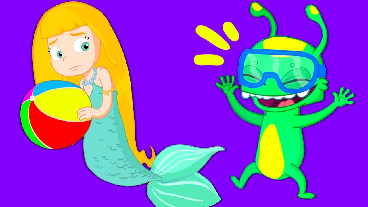 Groovy The Martian - A little mermaid doesn't want to share the ball at the beach!