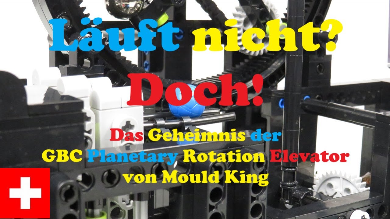 MOULD KING - 26015 - GBC Planetary Rotation Elevator - Teil 2 ...und die Bahn läuft doch...!