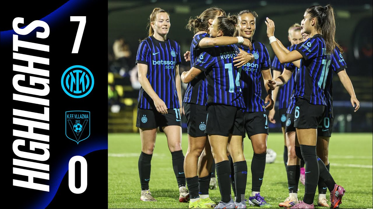 INTER INCONTENIBILE: DOPPIETTE DI WULLAERT E POLLI 🖤💙 | INTER 7-0 VLLAZNIA | UWEL | HIGHLIGHTS