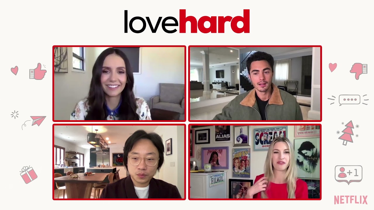 LOVE HARD Interviews - Nina Dobrev, Jimmy O. Yang, Darren Barnet + Nina Talks THE VAMPIRE DIARIES