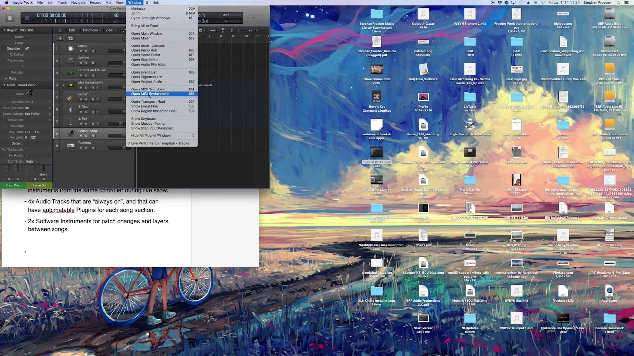 Live Performance with Logic Pro X- Part 1