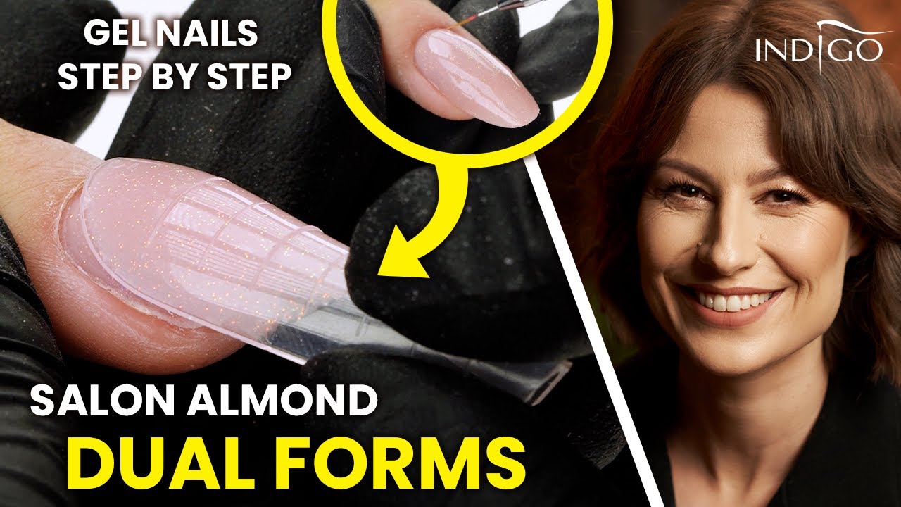 DUAL FORMS! Almond shape gel extensions step by step!!