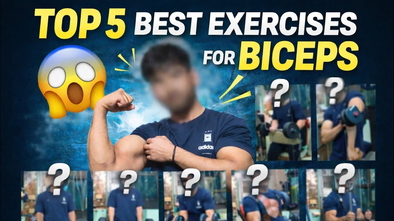 Top 5 Best Biceps Exercises 💪 | Bigger Arms Fast | #vlog