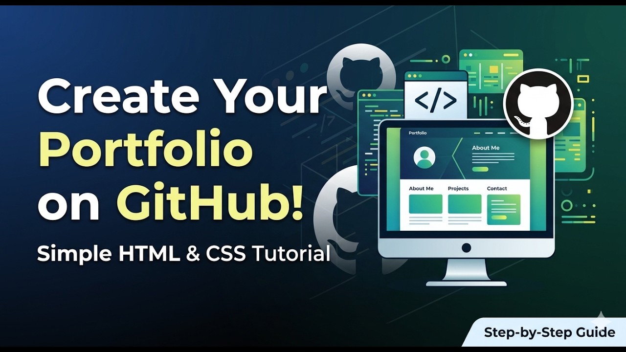 How to Host a Simple HTMLCSS Portfolio on GitHub  Step-by-Step Guide