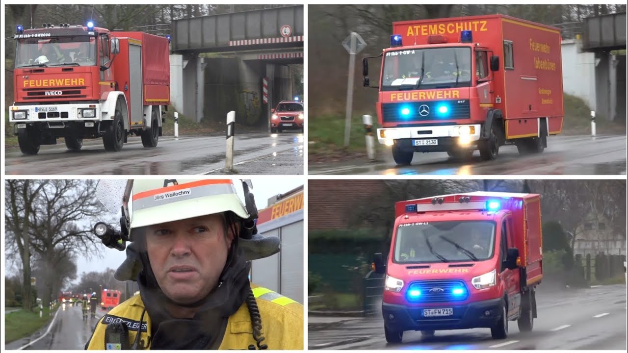 [Feuer in Werkstattraum] Einsatz Feuerwehr Ibbenbüren