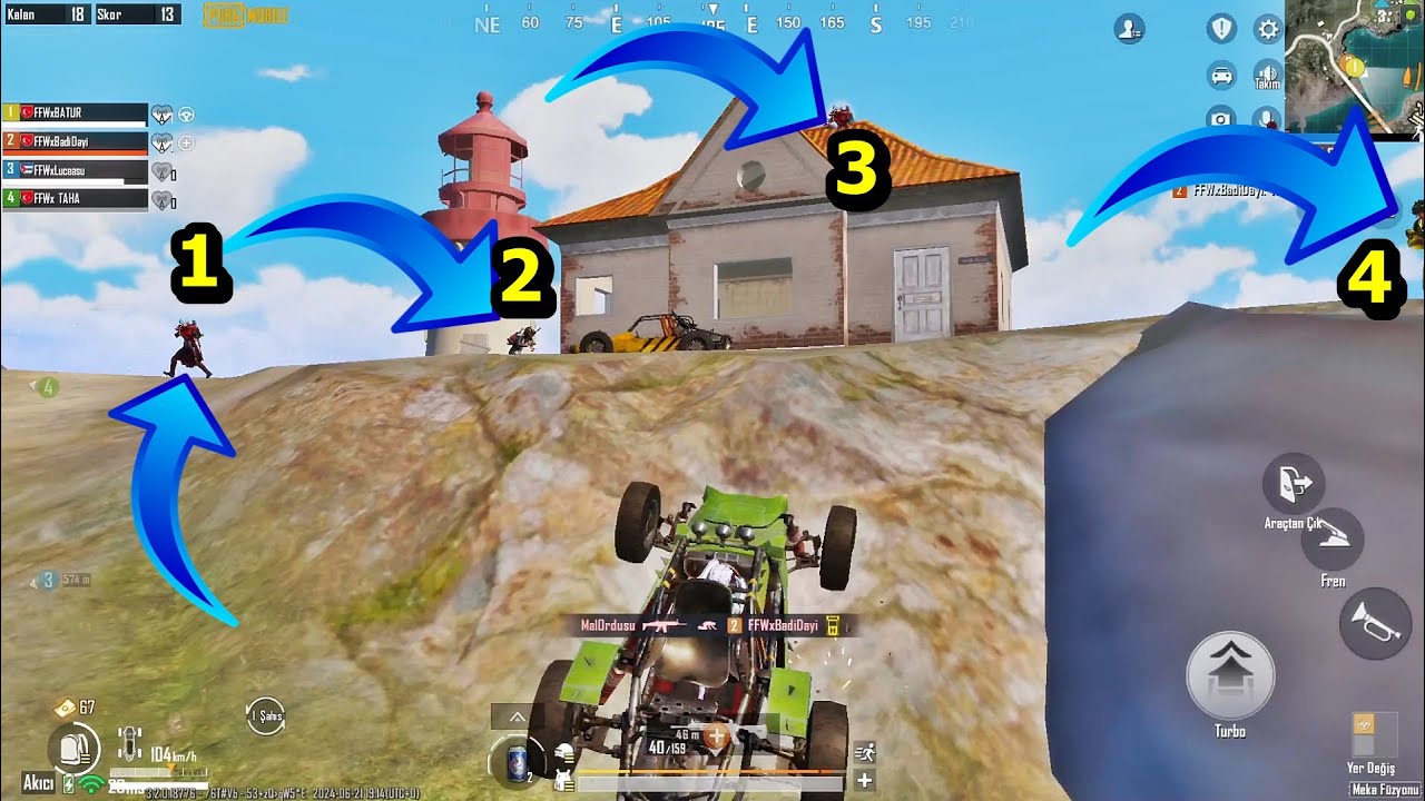 BATUR İMKANSIZ BİR YERDEN ÇIKIYOR ! PUBG MOBİLE