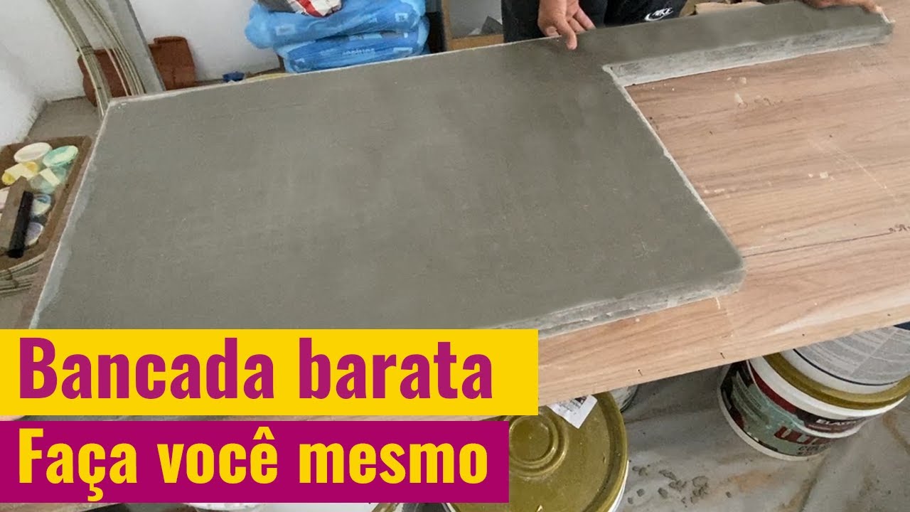 Bancada de concreto caseira passo a passo no faça você mesmo