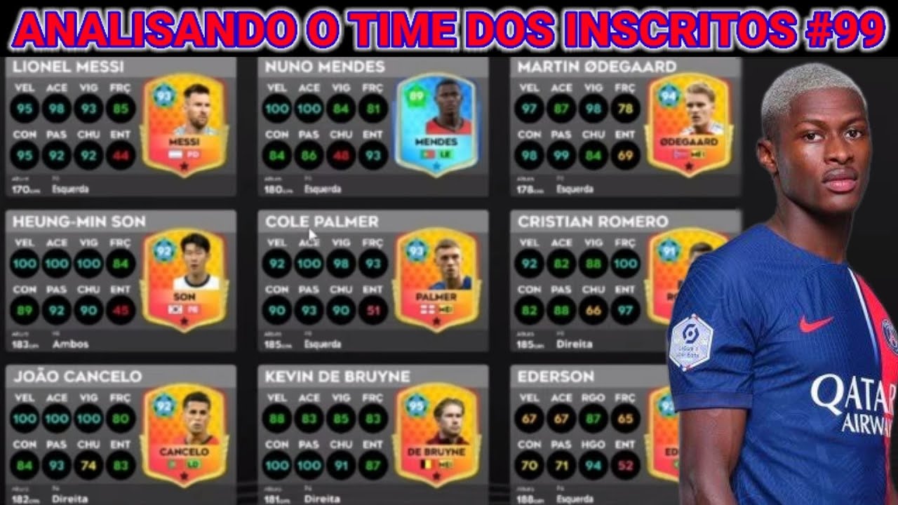 DLS 25 | Analisando o Time dos Inscritos #99 ( Esse Nuno Mendes Pegou 93 de Entrada😮 )