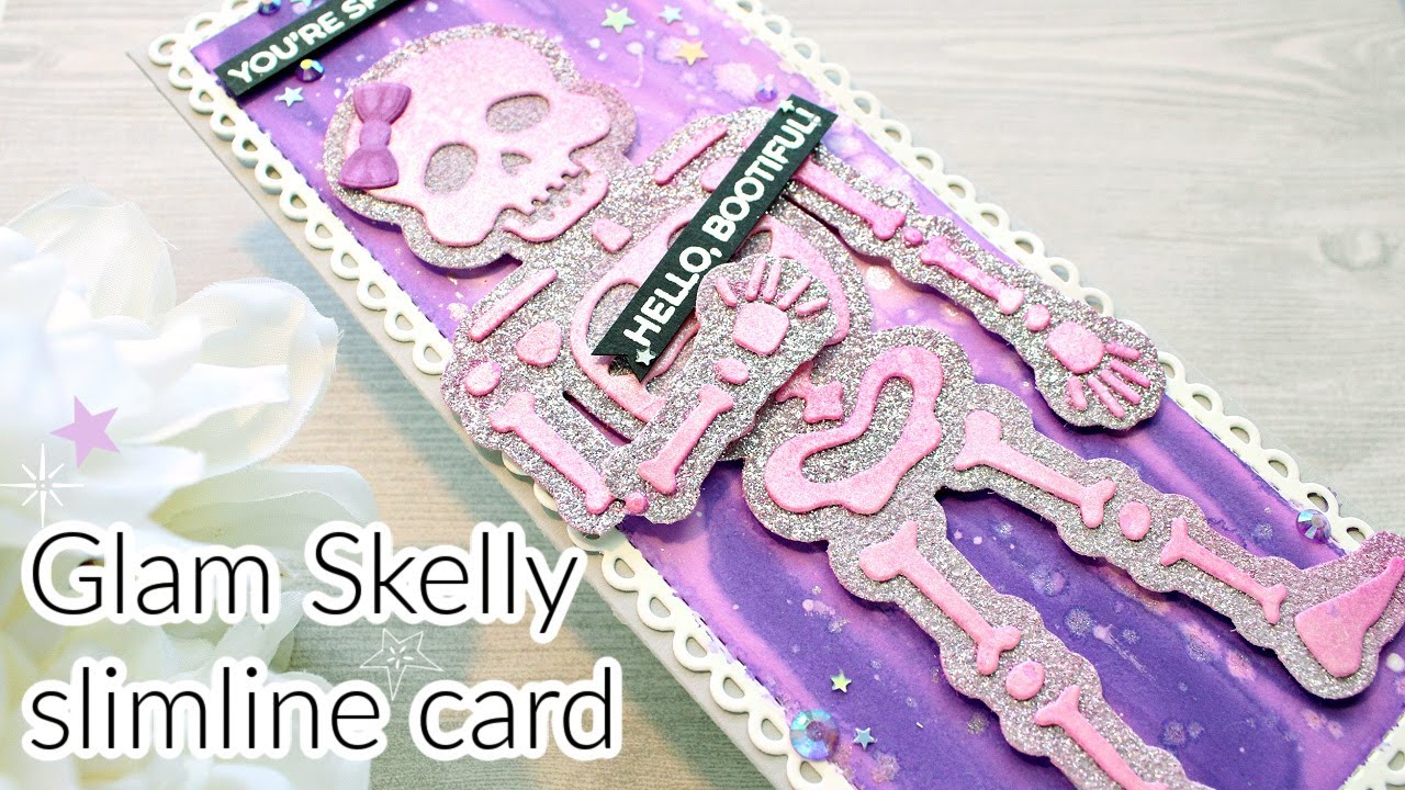 Glammed Up Skelly Halloween card PLUS BONUS PROJECT!