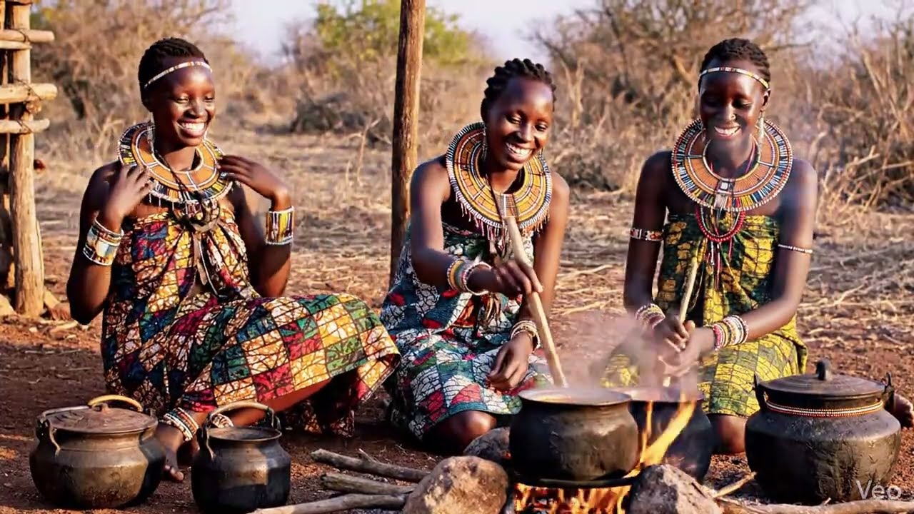 Dawn Hunt to Fire Feast Baboon Tracking, Butchering & Family Meal #triballife #tribalfeast #hadza