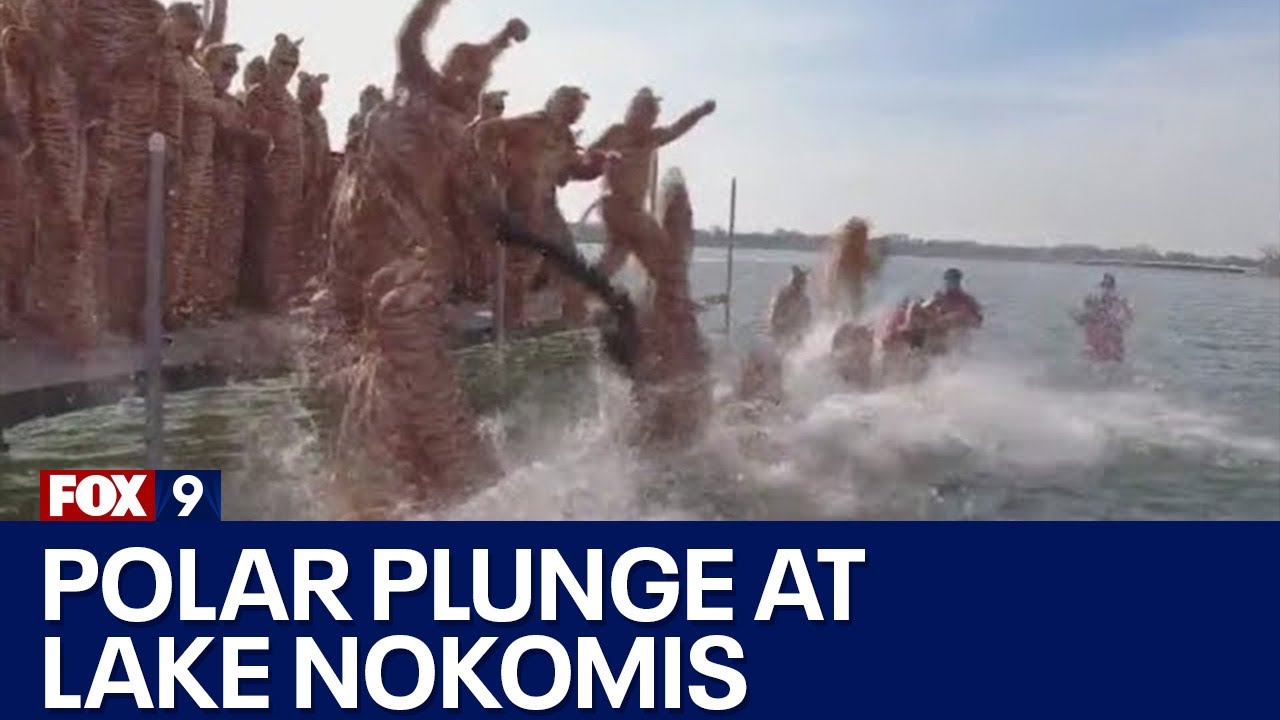 FOX 9's Ian Leonard does Polar Plunge at Lake Nokomis