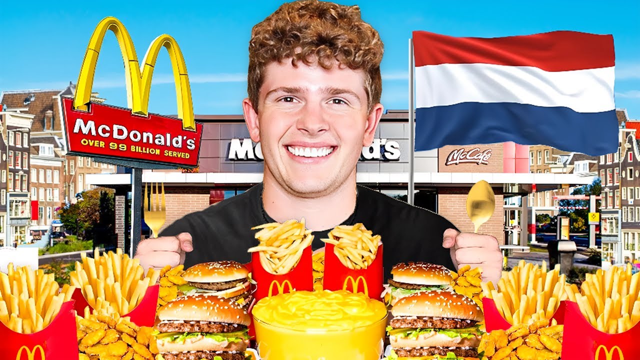 Eating McDonald’s ENTIRE Menu In The Netherlands!