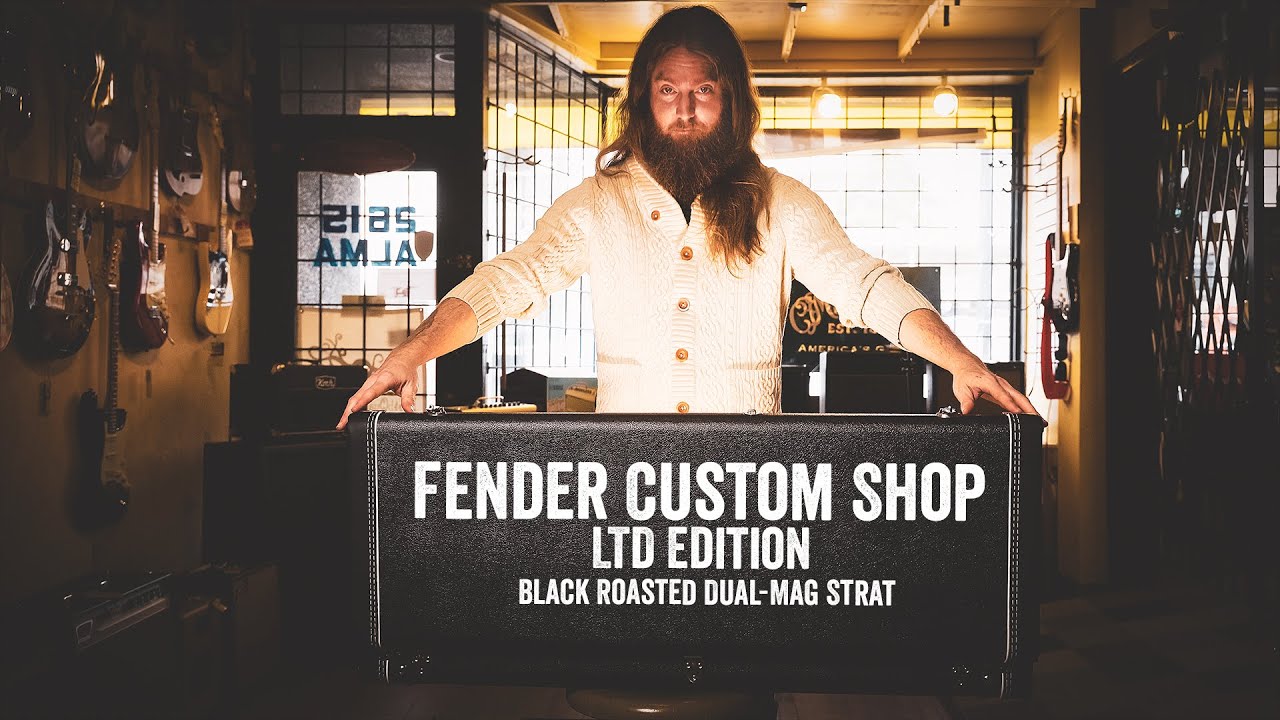 Fender Custom Shop LTD Edition Black Roasted Dual-Mag Strat Relic #fendercustomshop #guitars