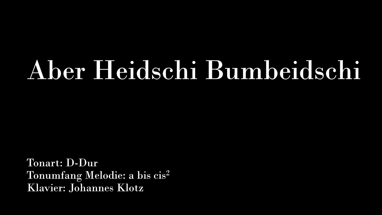 Heidschi Bumbeidschi / Weihnachtlied mit Klavierbegleitung zum Mitsingen / Karaoke / D-Dur