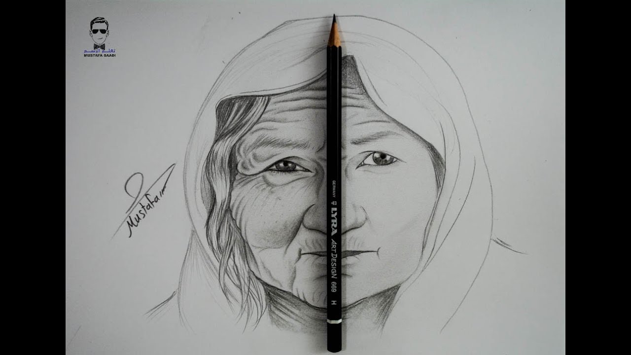 تعلم رسم تجاعيد الوجه لكبار السن