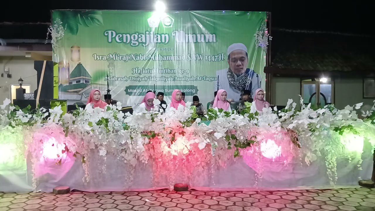 Pembacaan hadist dan doa harian dalam rangka haflatul imtihan ke 9 MDTA AT TAQWA