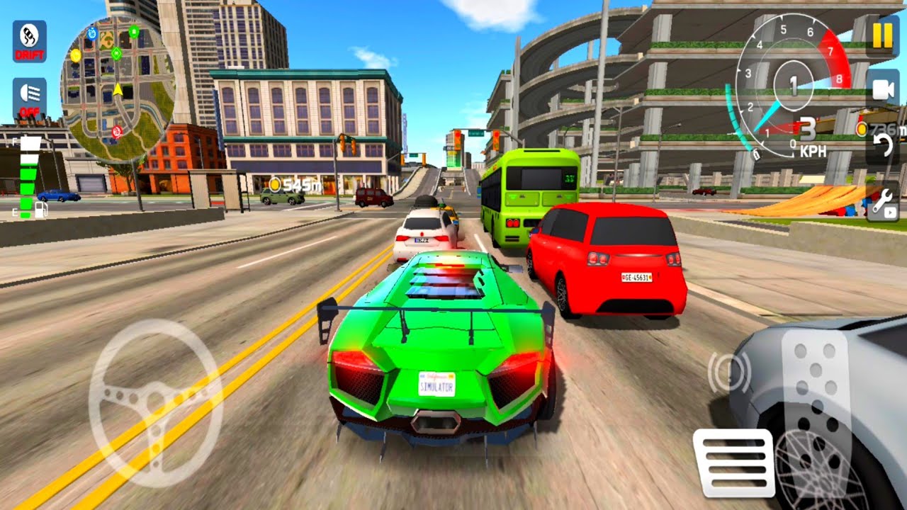 Car Simulator Driving Car Drive Traffic Line Car Game Play 