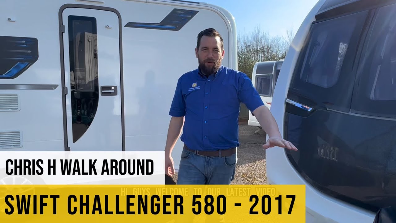 🚐 Swift Challenger 580- 2017 Walkaround with Chris H | Popular 4-Berth Caravan with Solar Panel