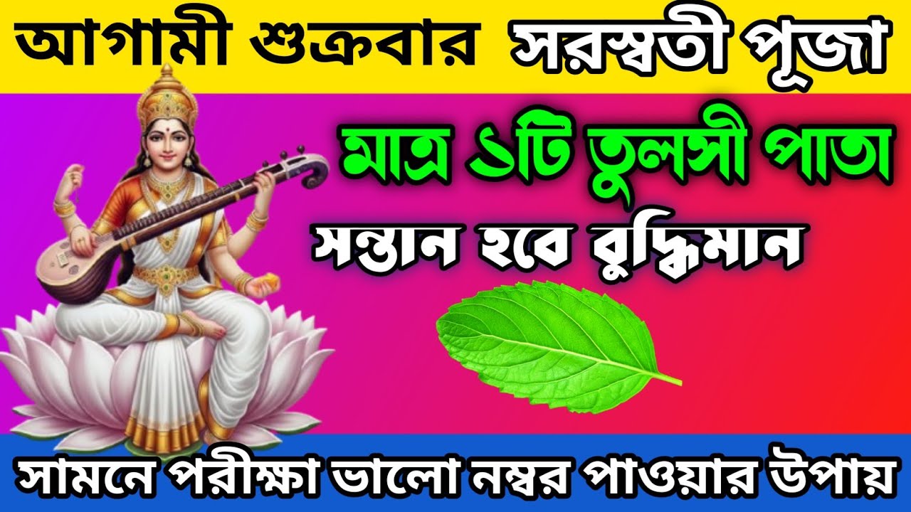 শুক্রবার সরস্বতী পূজোর দিনে তুলসী তলায় করুন এই ১টি কাজ | পরীক্ষায় ভালো নম্বর পাওয়ার গোপন উপায়!