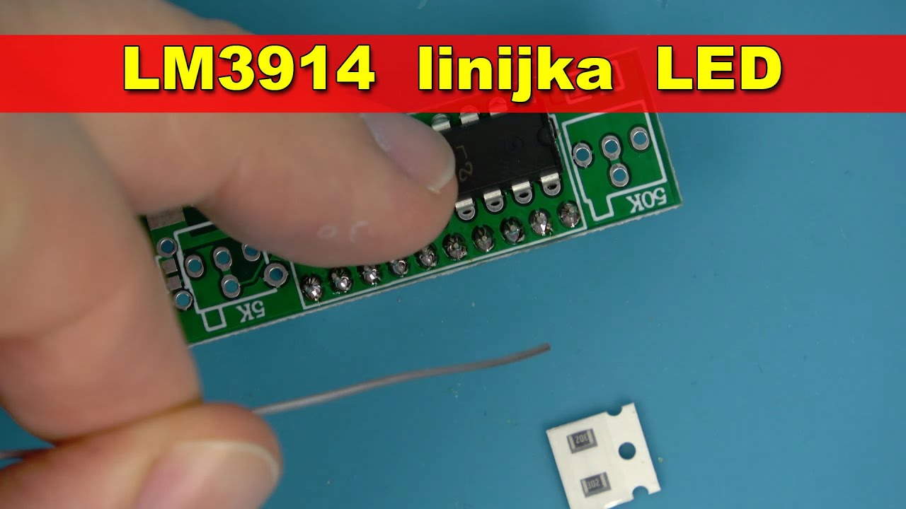 Linijka diodowa LED na LM3914 - lutowanie wersja 1