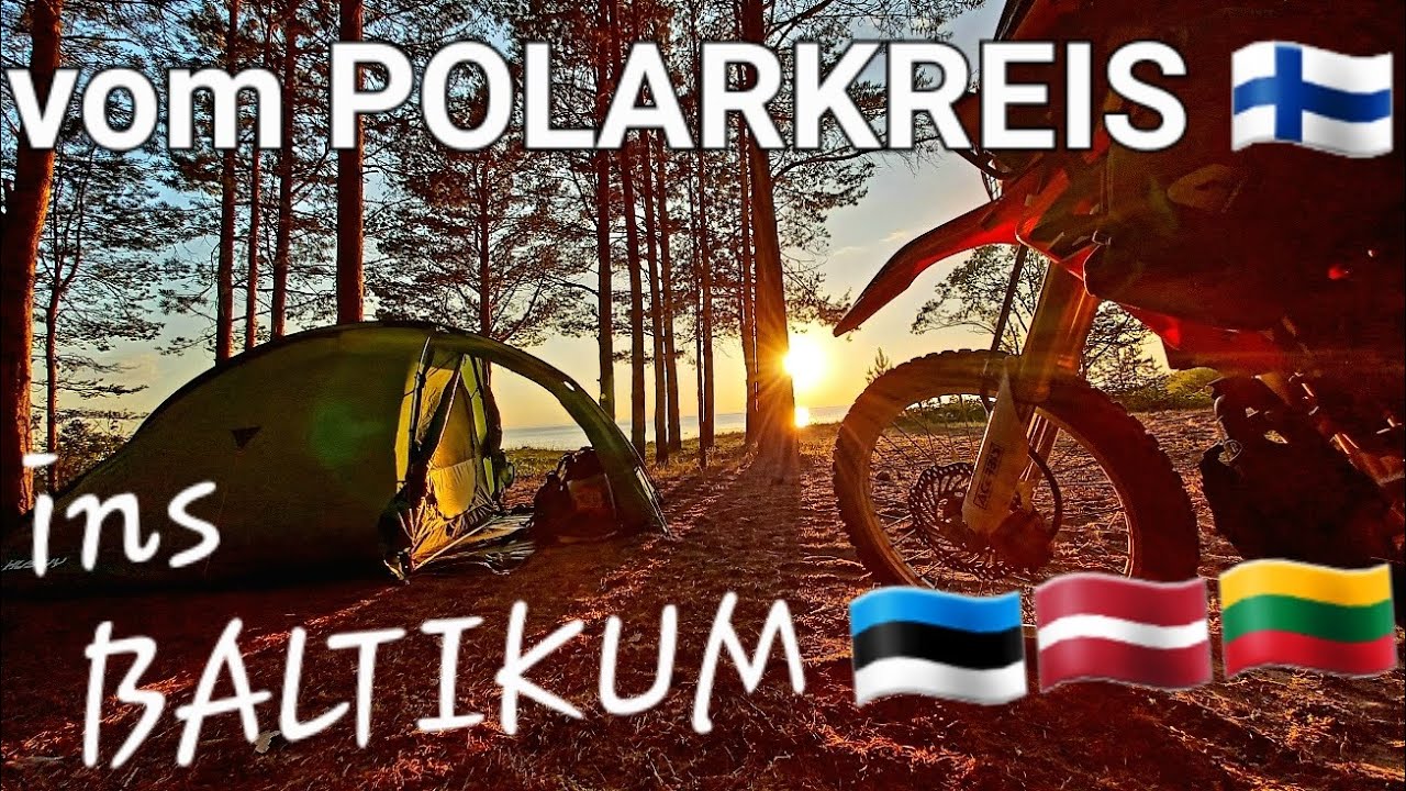 Vom kalten 🥶 Polarkreis fliehen wir via Trans Euro Trail Finnland ins warme Baltikum #hondacrf250l