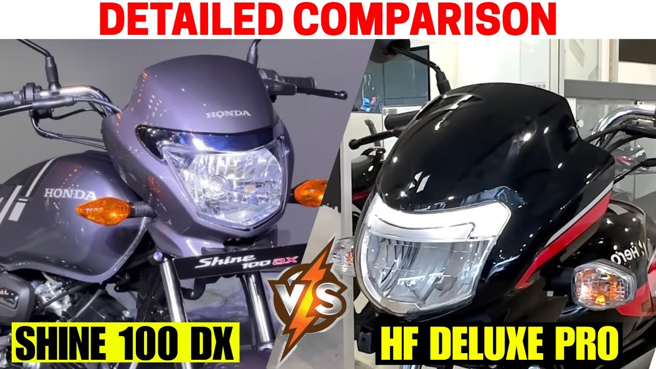 New Hero HF Deluxe Pro Vs Honda Shine 100 DX Comparison🥳| Autotechinfo 