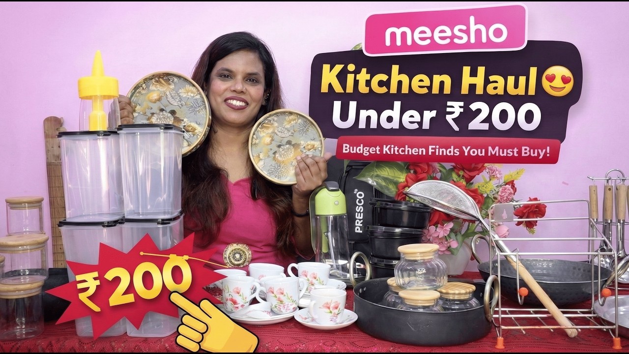 Meesho Kitchen Haul 😍 Under ₹200 | Budget Kitchen Finds You Must Buy! Meesho Honest Haul
