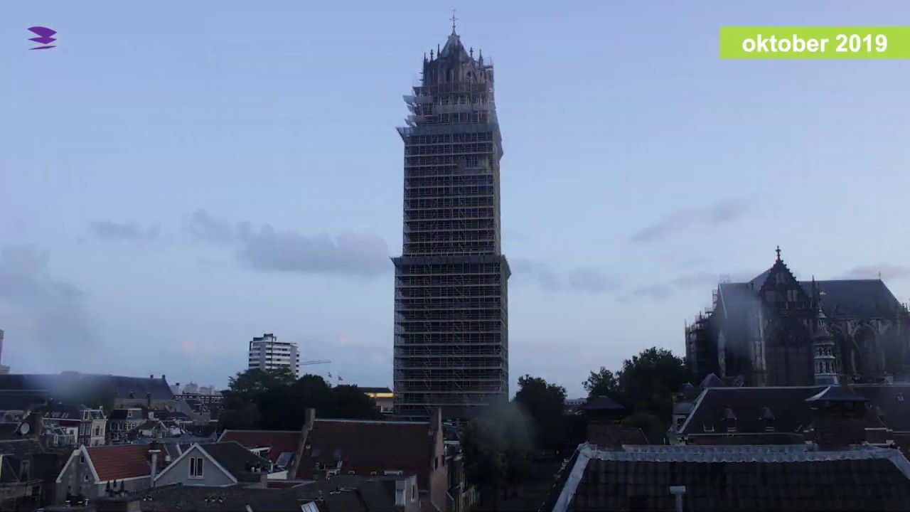 De bouw van de steiger Domtoren in beeld gebracht