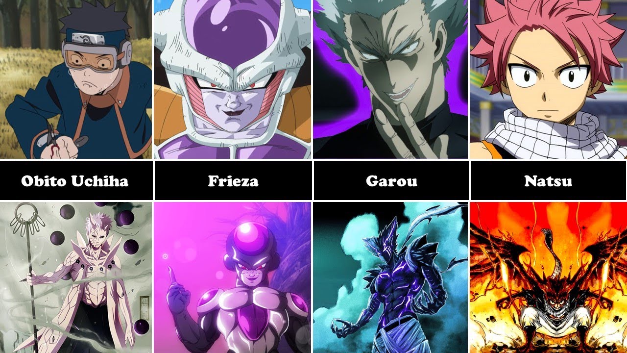 First and Final Form of Anime Characters