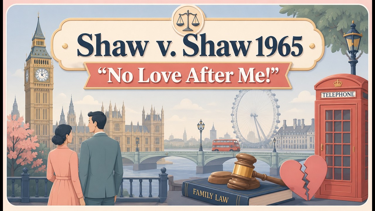 Shaw v. Shaw (1965) - #familylaw #divorcelaw #marriagelaw #contractlaw #englishlaw #publicpolicy