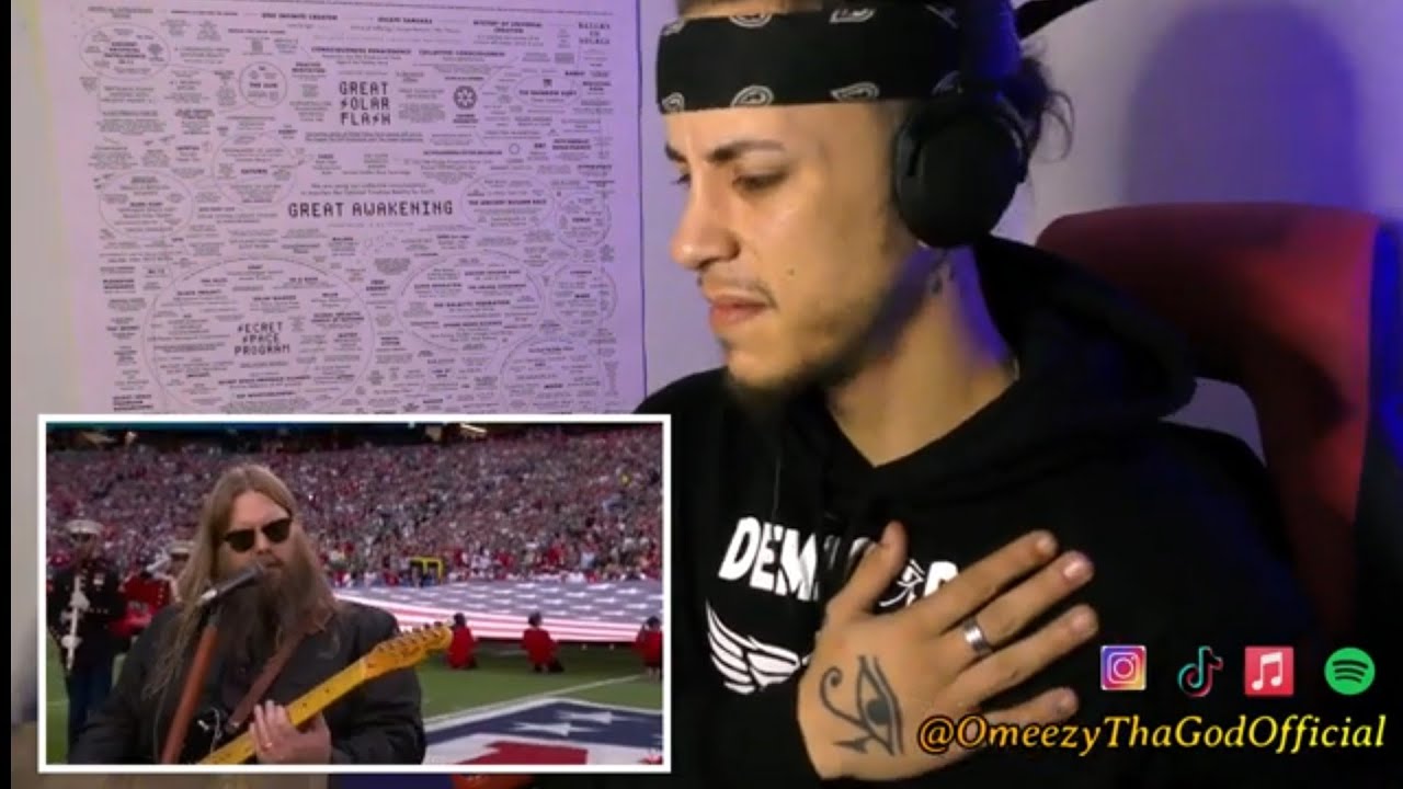 Rapper Reacts to Chris Stapleton singing the National Anthem for Super Bowl 57