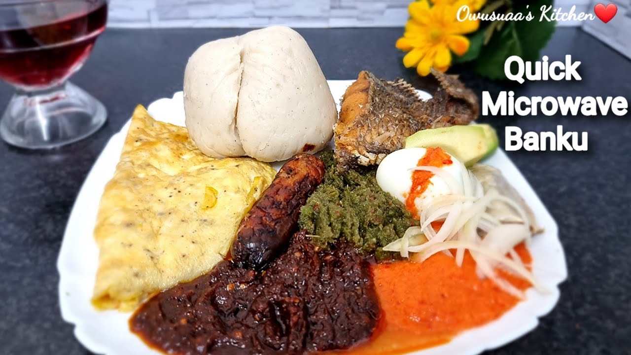 We are having quick microwave banku for breakfast|no stirring, no cooker #ghanafood|Owusuaas kitchen