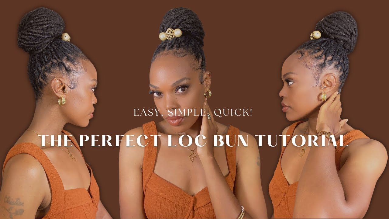 How To Get The Perfect Loc Bun... Everytime! | GRWM | Q&A | ( Easy, Simple,  and quick!)