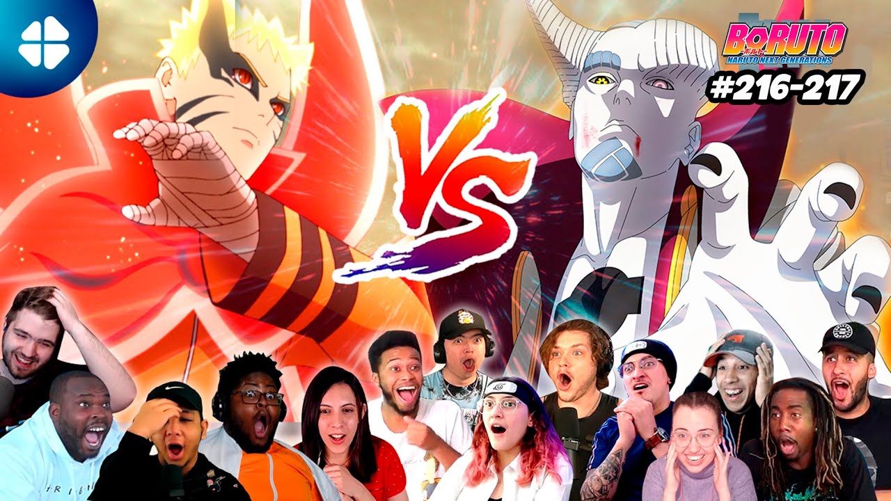 BARYON MODE Naruto 🦊🔥 MEGA Reaction MASHUP 🇯🇵😱 Boruto 216-217 [ボルト -- 海外の反応]
