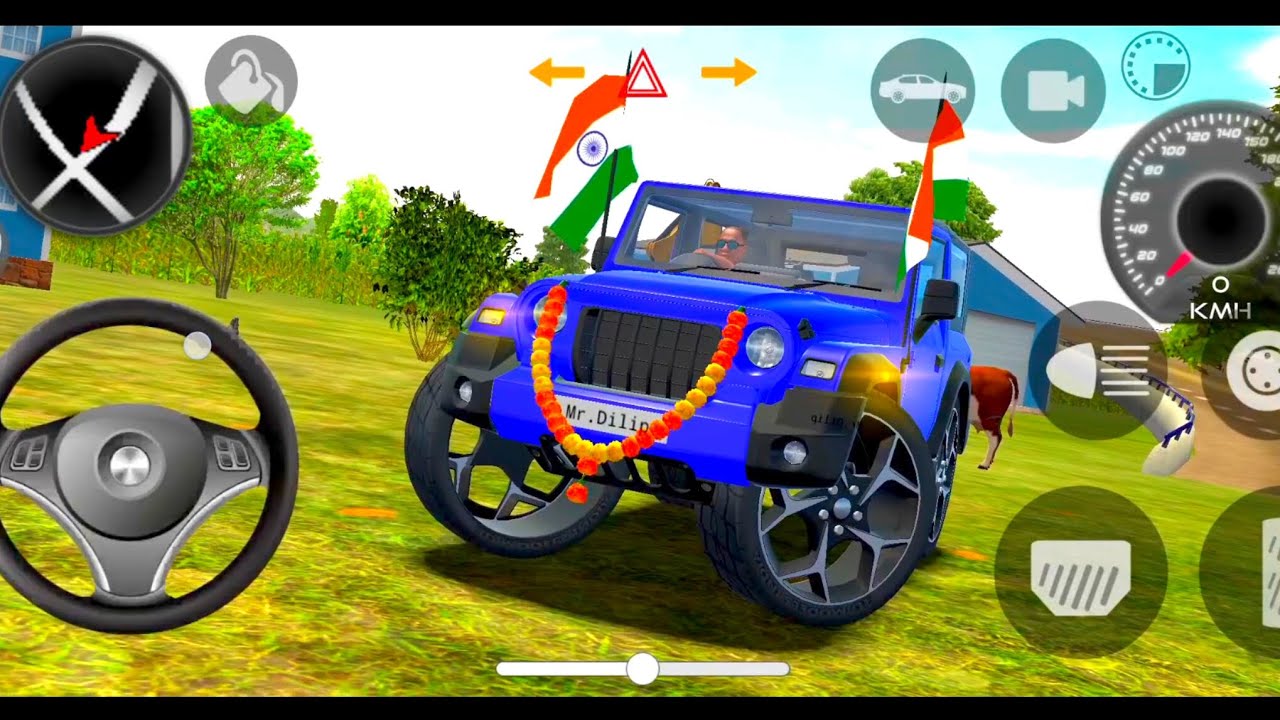 Modified Mahindra Thar 😈Games: Indian Blue Thar(Gadi Wala Games) Car Game Android Game part-1 