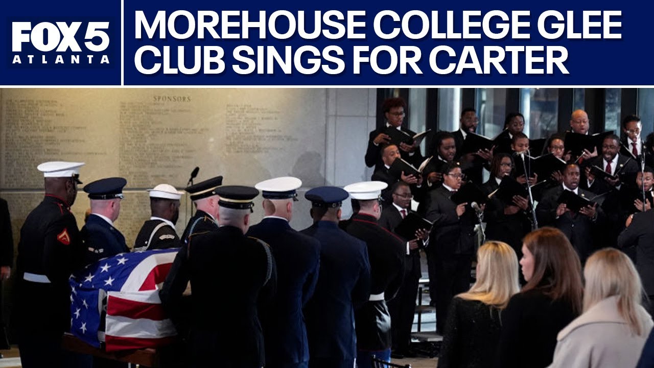 Morehouse Glee Club sings as Jimmy Carter enters Carter Center | FOX 5 News