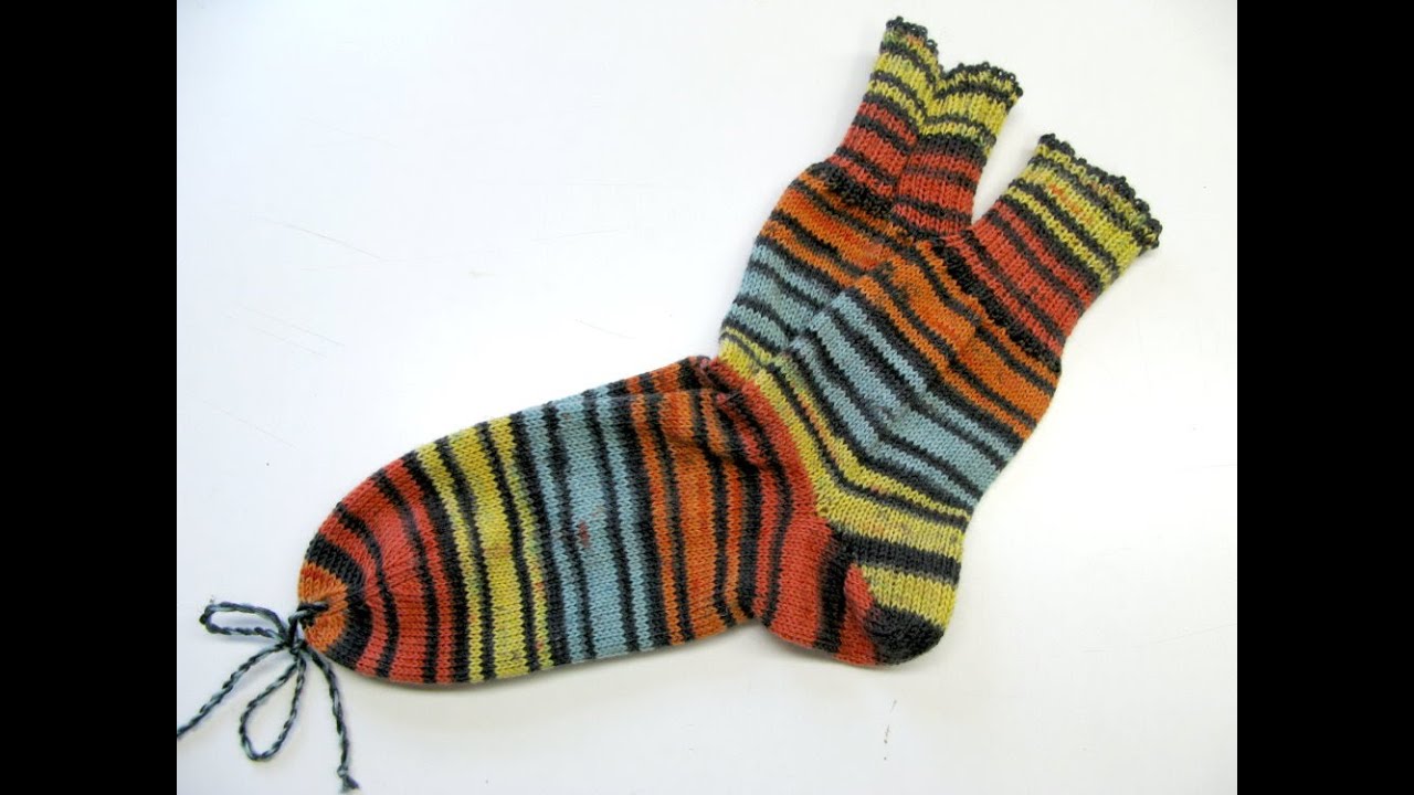 Socken stricken mit der Strickmaschine