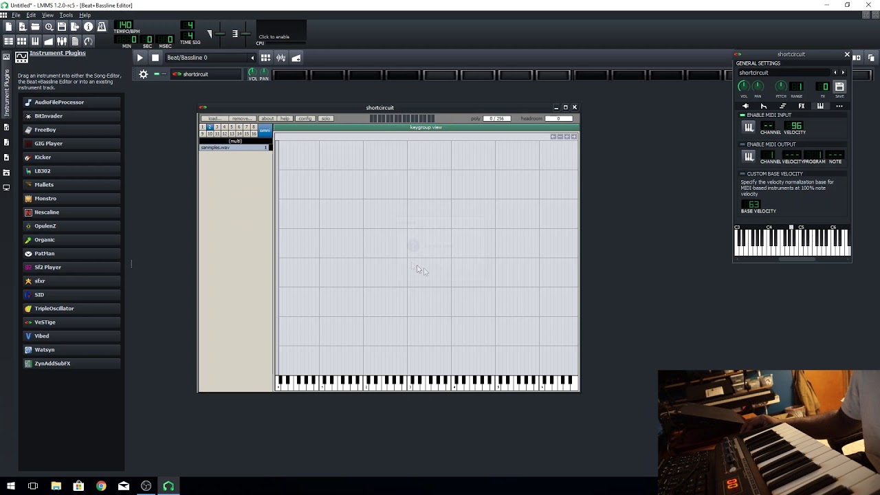 How to chop samples in lmms with shortcircuit #1