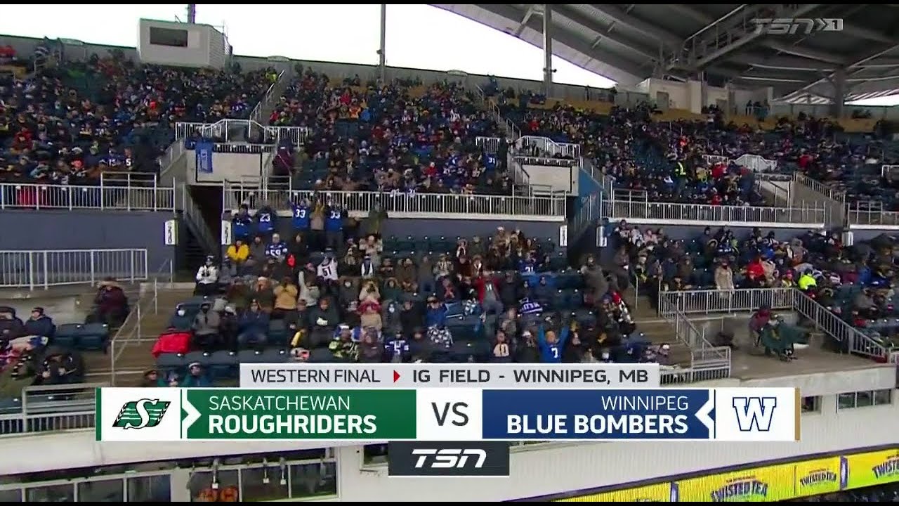Winnipeg Blue Bombers vs Saskatchewan Roughriders Western Final Full Game 2021