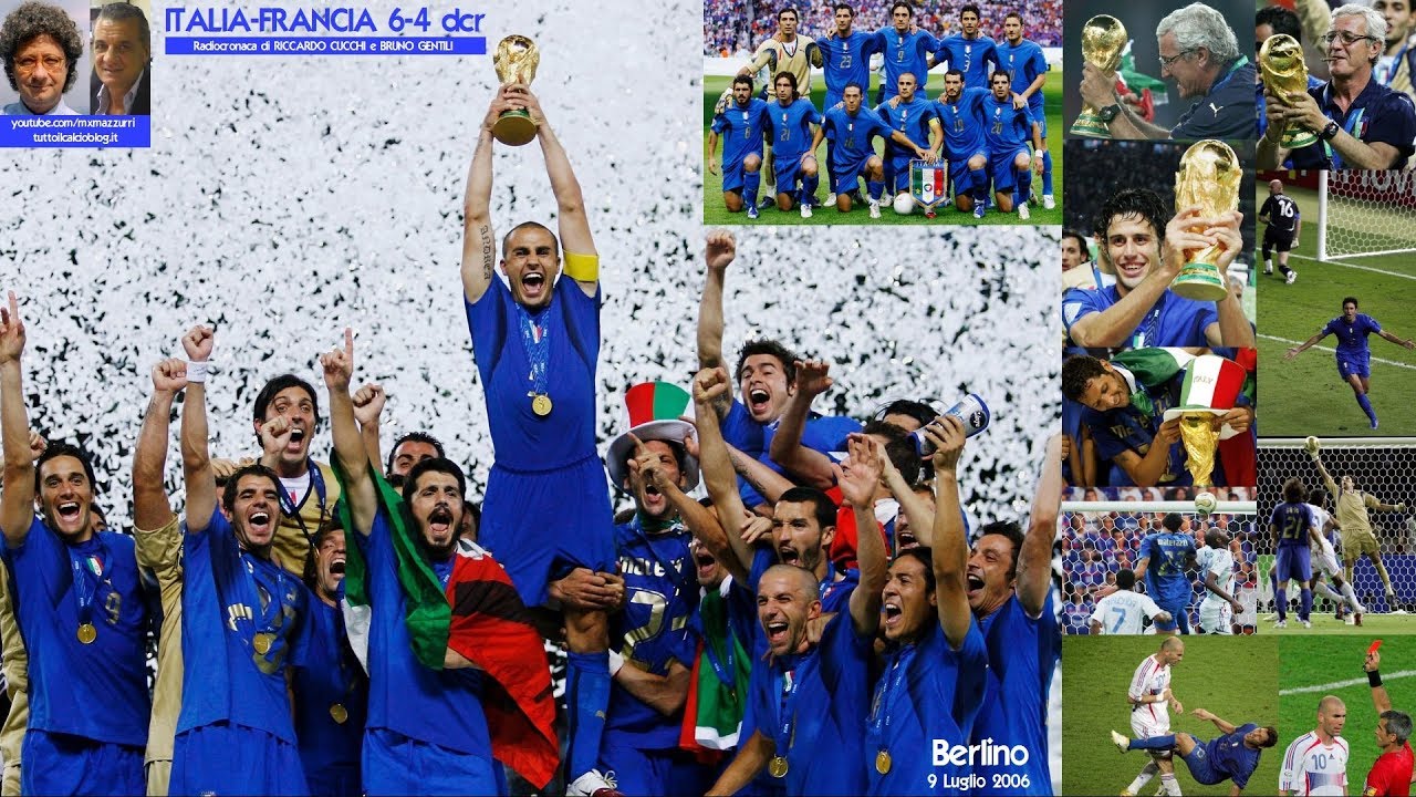 ITALIA-FRANCIA 6-4 dcr - Radiocronaca di Riccardo Cucchi (9/7/2006) Finale MONDIALI (Rai Radio 1)