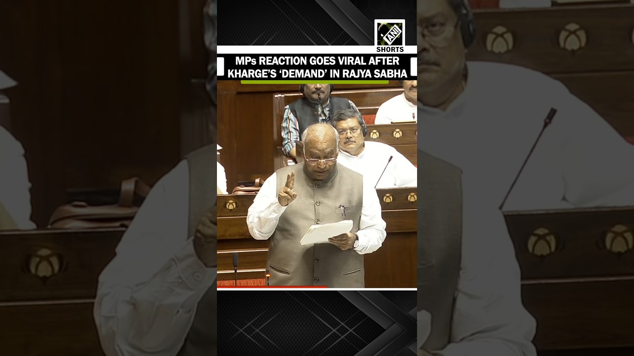 MPs&rsquo; reaction goes viral after Kharge&rsquo;s &lsquo;demand&rsquo; in Rajya Sabha during Paper Leak debate