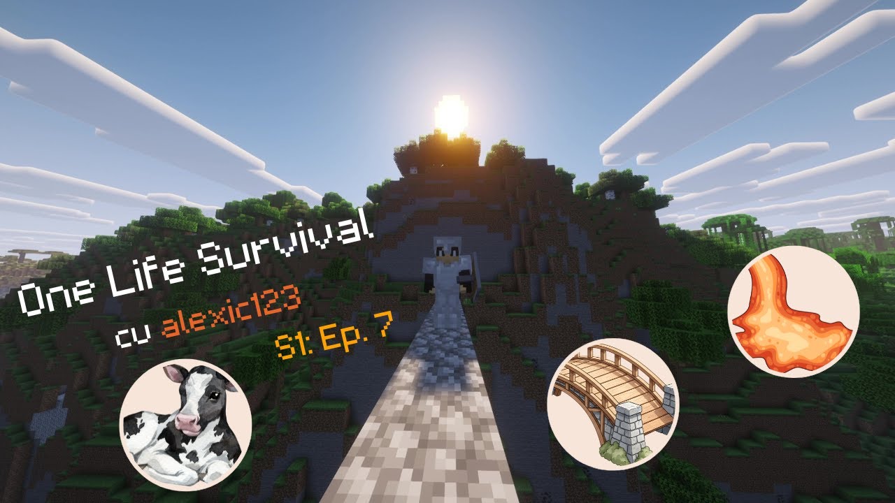 Minecraft Hardcore OLS [S1:E7] | Era sa mor incercand sa construiesc podul asta!