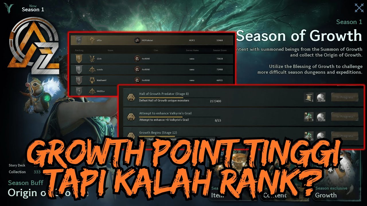 INTRODUCTION OF SEASON 1 GROWTH CONTENT !